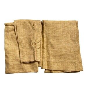 VTG Two (2) Montgomery Ward Permanent Press Drapery Panels Amber 24" 63"…